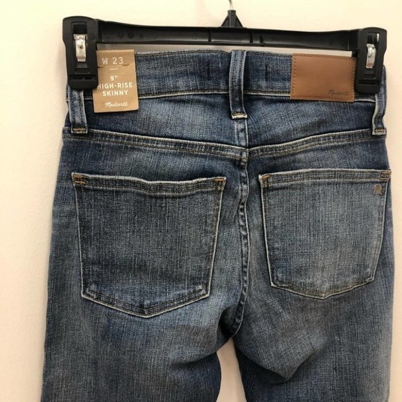 MADEWELL 9” Skinny Rip & Repair Blue Jeans Size 23 NEW - Picture 9 of 13